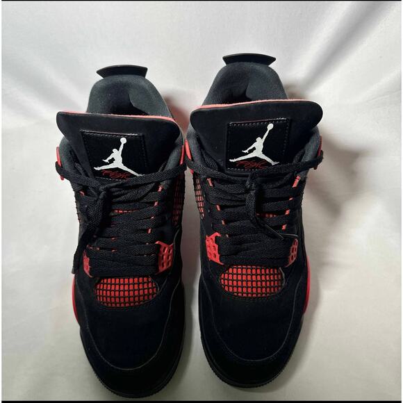 Size 10 - Nike Air Jordan 4 Retro Red Thunder Men\'s Shoes